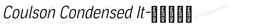 Coulson Condensed It字体转换